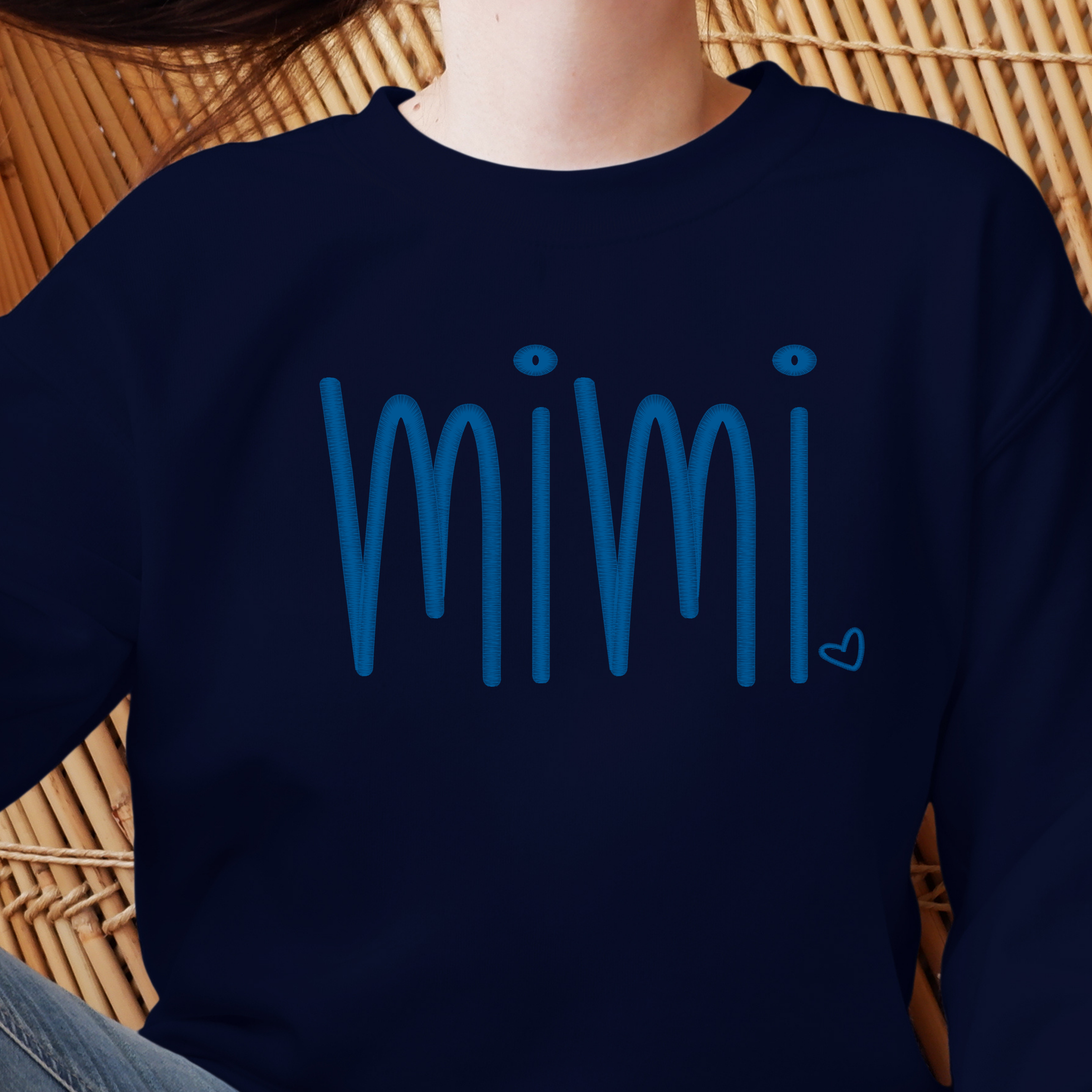 Mimi Embroidered Crewneck Sweatshirt – Cozy &amp; Stylish Grandma Gift