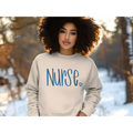 Nurse Embroidered Crewneck Sweatshirt – Cozy Gift for Nurses &amp; Healthcare Workers)