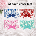 Mama Embroidered Patch Floral Sweatshirt with Bow | Custom Mom Crewneck | Mother’s Day Gift | Cozy Mama Shirt | Personalized Gift for Mom