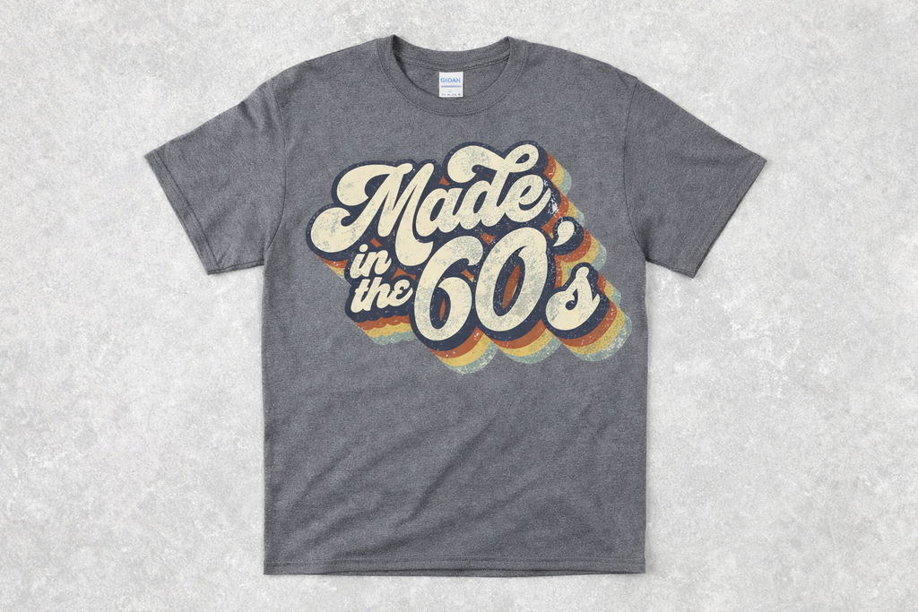 “Made in the 60’s Retro Shirt | Vintage 1960s Birthday Tee | 60th Birthday Gift | Retro Groovy Graphic T-Shirt”