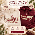 A Different World Embroidered Sweatshirt & Hoodie | Vintage 90s College Style