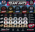 Fast Flag League Custom Embroidered Team Hat | Dragons, Owls, Rhinos, Dogs & FFL