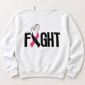 FIGHT Breast Cancer Awareness Embroidered Sweatshirt | Pink Ribbon Cancer Support Shirt