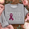 In October We Wear Pink Embroidered Breast Cancer Awareness Sweatshirt