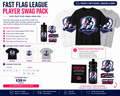 Fast Flag League Player Swag Pack | FFL T-Shirt, Water Bottle & Stickers
