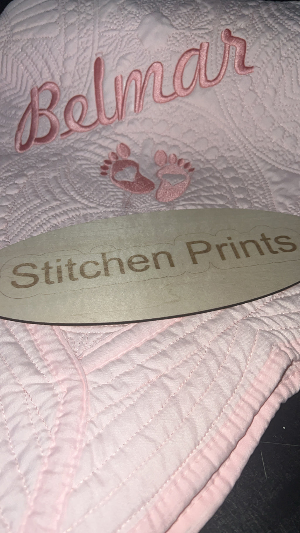 Personalized Heirloom Baby Quilt – Scalloped Edge | Custom Embroidered Baby Blanket