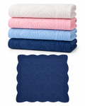Personalized Heirloom Baby Quilt – Scalloped Edge | Custom Embroidered Baby Blanket